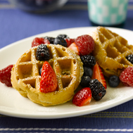 Berry Pecan Waffles